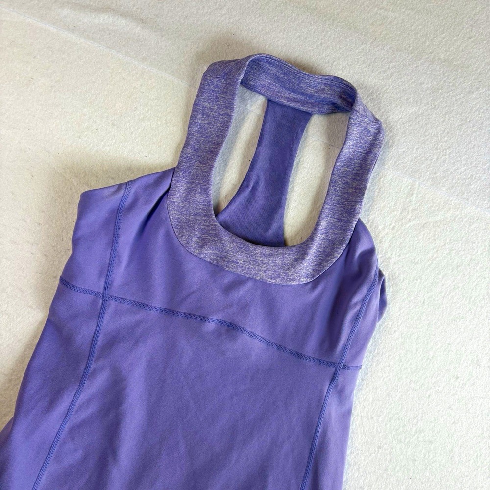 Lululemon Women's Athletic Tank Racerback Scoop Neck Solid Purple Stretch 8